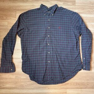 Ralph Lauren Blue and Red Plaid Casual Shirt